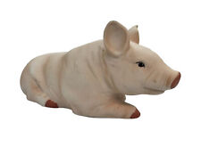 UCGC Taiwan VINTAGE figurine Sweet Laying Down Porcelain Pig Darling Collectible picture