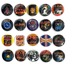 Def Leppard 80s Hair Band Hard Rock Music Buttons Pins 1