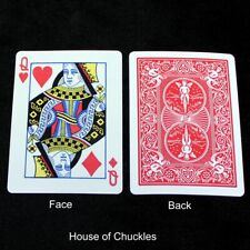 Queen Hearts / Diamonds - Mis-Indexed - OFFICIAL - Red Bicycle Gaff Playing Card picture