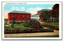 Stamford CT Connecticut Stamford Hospital White Border Postcard Posted 1934 picture