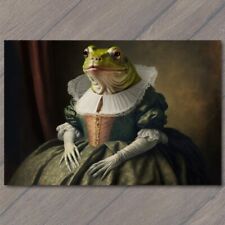 POSTCARD Victorian Frog Elegance in a Vintage Regal Dress Weird Funny Strange picture