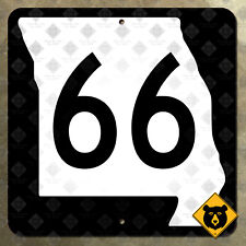 Missouri state Route 66 highway marker road sign Mother Road Joplin 1973 16x16 picture