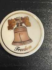 Lenox Patriotic Liberty Bell Freedom Porcelain Pin picture