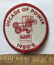 Vintage 1980s Massey Ferguson Decade Of Power Logo Patch Agricultural Tractor picture