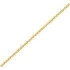 14K yellow gold solid 0.8mm diamond-cut braided square wheat chain picture