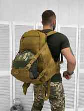 Tactical assault backpack Coyote 40L military spacious backpack, tourist picture