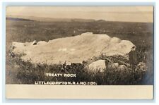 c1905 Treaty Rock Littlecompton Rhode Island RI RPPC Photo Antique Postcard picture