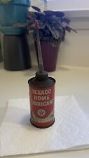 Vintage Texaco Home Lubricant Oiler Oil Can with Spout and Cap (Oil still inside picture