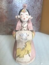 Garden Home Decor Handcrafted Art Pottery Sculpture Asian Girl Figurine -Bonsai picture