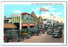 c1930's Looking North on Main Street Tijuana Mexico Vintage Unposted Postcard picture