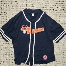 Vintage Disney Tigger Baseball Jersey XL Blue Button Up Embroidered 90s picture