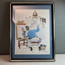 Norman Rockwell (Triple Self Portrait) Lithograph Framed picture