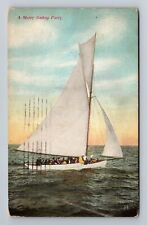 NJ-New Jersey, A Merry Sailing Party, Scenic, c1909, Vintage Postcard picture