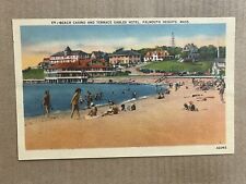 Postcard Falmouth Heights MA Massachusetts Beach Casino Terrace Gables Hotel picture
