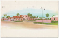c1950s MCM  Pink Capri Motel & Restaurant Jacksonville Florida FL VTG Postcard picture