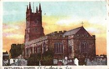 VINTAGE POSTCARD PRITTLEWELL CHURCH NEAR SOUTHEND ON SEA 1905 2 CORNER FAULTS picture