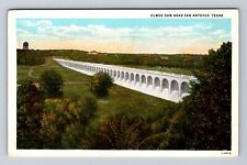 San Antonio TX-Texas, Olmos Dam, San Antonio River, Antique Vintage Postcard picture