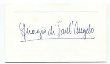 Giorgio di Sant Angelo Signed Card Autographed Signature Clothing Designer RARE picture