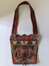 Quilled Eastern Great Lakes Style Braintan Leather Bandolier Bag by Janet Conner picture