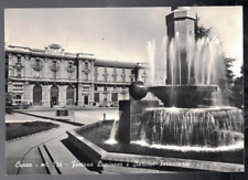 1966 RPPC REAL PHOTO ILLUMINATED FOUNTAIN OUTSIDE TRAIN STATION CUNEO ITALY picture