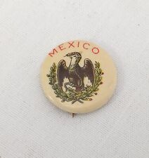 Vintage MEXICO Coat of Arms Seal Celluloid Pin Pinback Button  picture