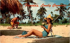 Tropical Florida vacation, beautiful, fun vintage postcard picture