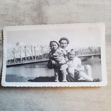 Red Deer Bridge Alberta Canada 1943 Vintage B&W Photograph 6x3.5 picture