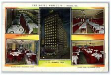 1942 Hotel Winecoff Coffee Shop Restaurant Atlanta Georgia GA Multiview Postcard picture
