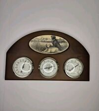 Vintage SPRINGFIELD Weather Station Barometer Thermometer Humidity Hunting Dogs picture