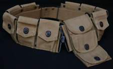 WWI US Army M1918 Mounted Cartridge Ammo Belt 'Long 1918' & M1917 Colt .45 Pouch picture