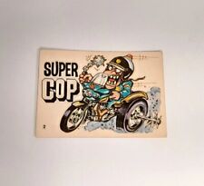1972 Donruss SILLY CYCLES #2 SUPER COP Trading Card Sticker Odd Rods picture