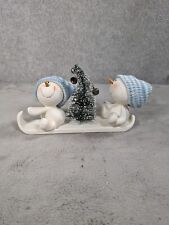 Vintage Studio 33 Ceramic Snowmen Sleigh Riding picture
