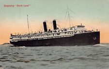 Steamship North Land Near Mackinac Island Michigan Vtg Postcard CP361 picture