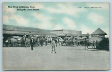 Postcard Blossom Lamar County Texas Main Street During Cotton Season 1908 AG18 picture