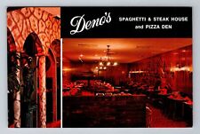 Greensboro NC-North Carolina, Deno's Spaghetti & Steak House, Vintage Postcard picture