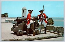 British Soldiers Cannon Castillo de San Marcos St Augustine FL Postcard UNP picture