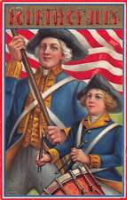 J79/ Patriotic Postcard c1910 Fourth of July 4th Soldiers Drum Rifle 188 picture