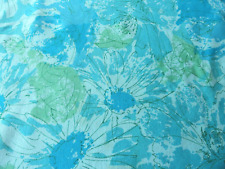 Vtg Vera Tablecloth Oval 76.5 x 58 Blue Floral picture