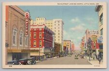Main Street~Capitol Hotel On Road Looking North Little Rock AR~Vintage Postcard picture