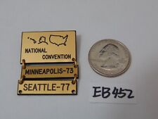 Vintage Jaycees Lapel Pin 1970's National Convention 1973 1977 Seattle picture