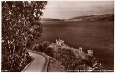 VINTAGE POSTCARD LOCH NESS LAKE VIEW FROM ABOVE CASTLE URQUHART RPPC 1930's picture