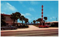 Postcard Ormond Beach FL Ormond By the Sea Motel Old Cars picture