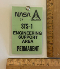 Original 1981 NASA STS-1 Engineering Area Permanent Access Pass Badge #37 picture