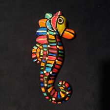 Ceramic Seahorse Hand Painted Mexican Pottery picture