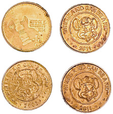 4 CHUCK E CHEESE Game Tokens Vintage Pizza Restaurant Arcade Coin Various Years picture