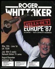 1987 Roger Whittaker photo Europe tour music trade vintage print ad picture