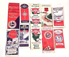 Vintage 1930s 40's Major Oil Companies Advertising Road Maps Lot Of 12 LOOK READ picture