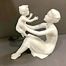 Kaiser W. Germany Porcelain Bisque #398 Mother Holding Baby Signed 8.5