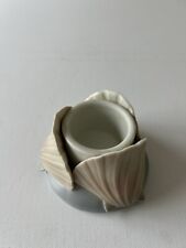 Vintage Porcelain Clam Shell Votive Holder Gray Made in Japan picture
