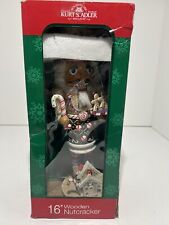 Kurt Adler Christmas Gingerbread Nutcracker Wooden Hand Painted 16 Inch With Box picture